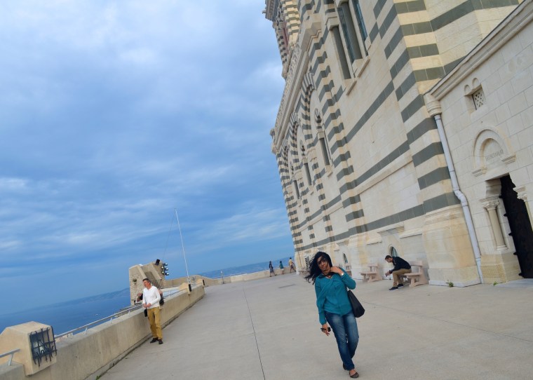 Marseilles_Notre Dame de la Garde_outside terrace